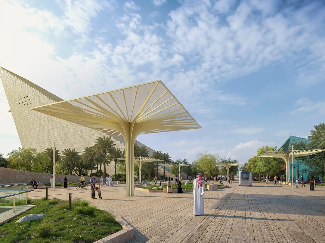 A 3D render of the beautiful open space in King Salman Park