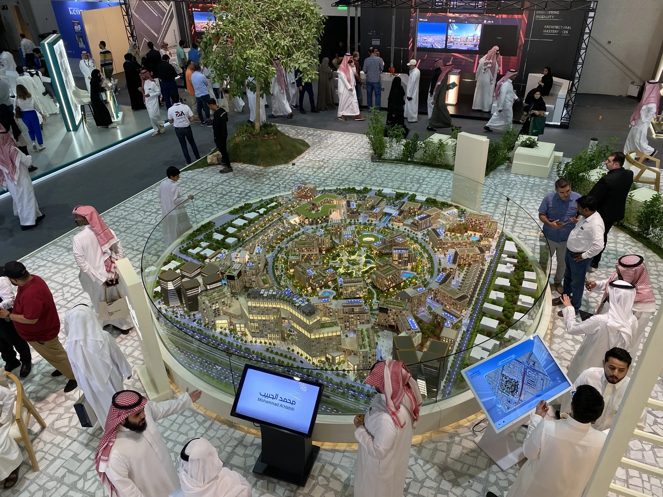 Miniature architecture model of the Enar development project in Riyadh