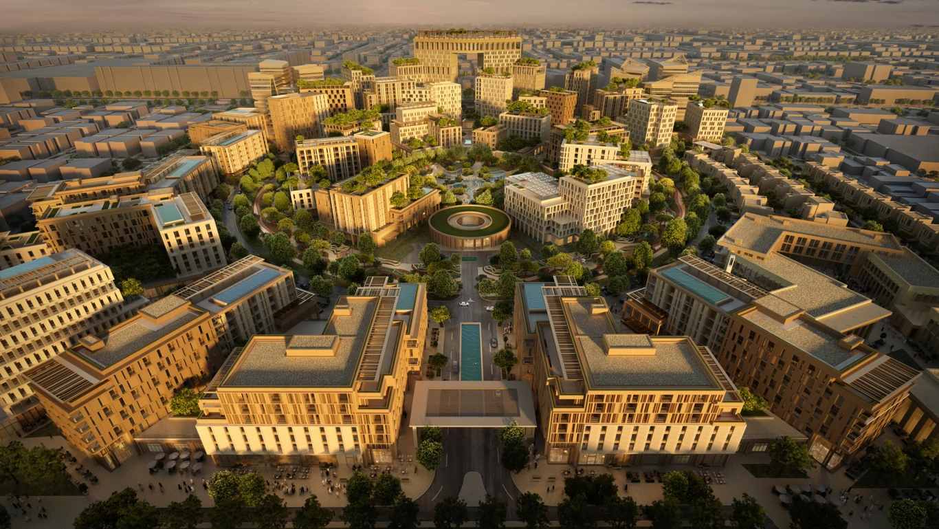 Render of the Enar project in Riyadh by Chapman Taylor
