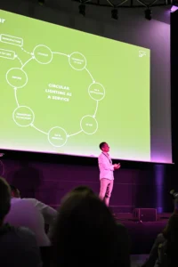 A picture from the Circular Lighting talk at IALD